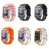 KR88 Smart Watch 1 57 Inch Smart Fitness Tracker Watch Heart Rate Blood Oxygen Monitor Silver Shell Orange Tape