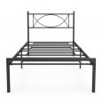 US IDEALHOUSE Metal Platform Bed Frame with Sturdy Steel Bed Slats - Twin Size