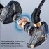 KT02 3 5mm Earbuds In Ear Headphones With Microphone Bass HiFi Earphones For Streaming Karaoke Earbuds Black 1 2 meters