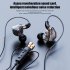 KT02 3 5mm Earbuds In Ear Headphones With Microphone Bass HiFi Earphones For Streaming Karaoke Earbuds Black 1 2 meters