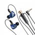 KT02 3 5mm Earbuds In Ear Headphones With Microphone Bass HiFi Earphones For Streaming Karaoke Earbuds Black 1 2 meters