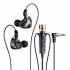 KT02 3 5mm Earbuds In Ear Headphones With Microphone Bass HiFi Earphones For Streaming Karaoke Earbuds Black 1 2 meters