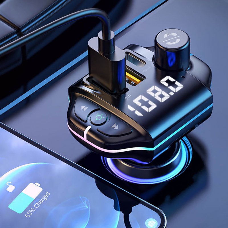 A10 Car Fm Transmitter Wireless Handsfree Receiver Bluetooth 5.0 