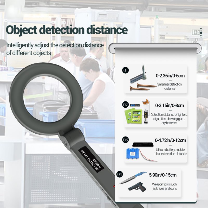 ANENG Hand Held Metal Detector High Sensitivity Portable Metal Detector Scanning Detection Instrument DM3004A
