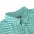 KUULEE Men Classic Long Sleeve Turn Down Collar Check Pattern Oktoberfest Shirt Green DE Size S