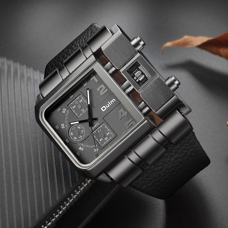 Fashion Rectangle Watch Quartz Movement Casual Wristwatch  