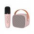 Karaoke Machine Portable Bluetooth Speaker with Wireless Microphone Music Mp3 Player for Boys Girls Gift Pink 1 to 1