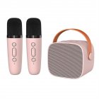 Karaoke Machine Portable Bluetooth Speaker with Wireless Microphone Music Mp3 Player for Boys Girls Gift Pink 1 to 2