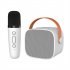 Karaoke Machine Portable Bluetooth Speaker with Wireless Microphone Music Mp3 Player for Boys Girls Gift Pink 1 to 1