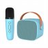 Karaoke Machine Portable Bluetooth Speaker with Wireless Microphone Music Mp3 Player for Boys Girls Gift Blue 1 to 1
