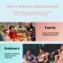 Karaoke Machine Portable Bluetooth Speaker With Wireless Microphone Music Mp3 Player For Boys Girls Gift white 1 to 1
