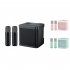 Karaoke Machine With Dual Microphones AUX TF Card U Disk Player Portable Speaker Studio Speaker For Party Meeting Kids black