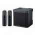 Karaoke Machine With Dual Microphones AUX TF Card U Disk Player Portable Speaker Studio Speaker For Party Meeting Kids black