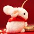 Kawaii Rabbit Plush Doll Cute Cartoon Bunny Soft Stuffed Plush Toy For Kids Gifts Home Decoration pink rabbit 28 cm   gift bag