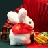 Kawaii Rabbit Plush Doll Cute Cartoon Bunny Soft Stuffed Plush Toy For Kids Gifts Home Decoration white 28 cm   gift bag