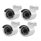 Keep an eye on your property with the day and night 720P CCTV 4 piece camera set  Expand your existing security system or easily create a new one 