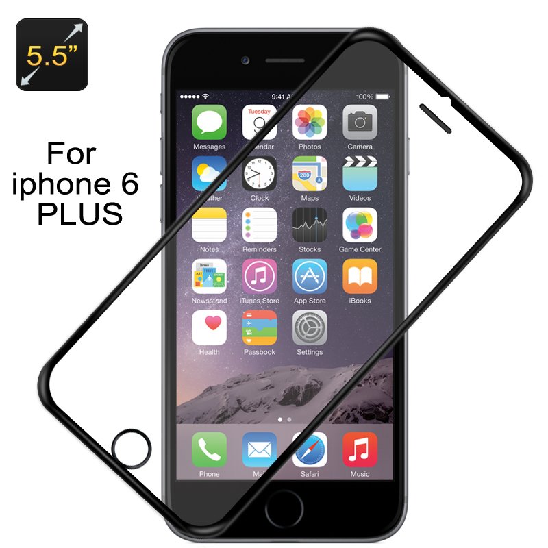 Tempered Glass iPhone 6 Plus (Black Border)