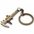 Keychains Fashion Jewelry Car styling Vernier Caliper Keyring Metal Car Key Rings Silver
