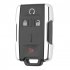 Keyless Entry Remote Control Car Key Fob Cover Casing 4 Buttons M3N 32337100 Key Fob Replacement Compatible For 1500 2500 black silver