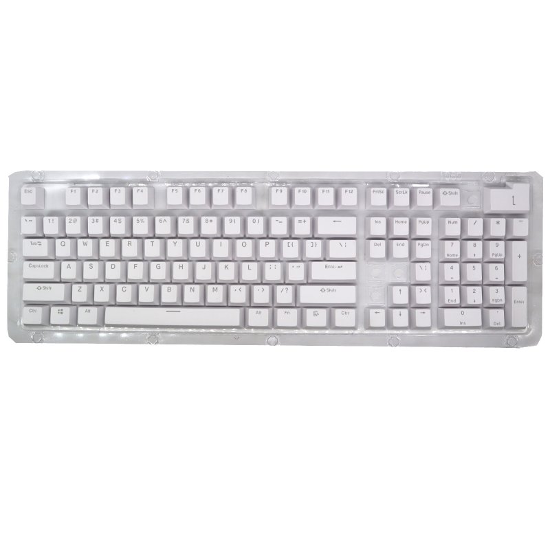 Keys PBT Double Color Mechanical Keyboard Backlight Keycap Universal Column Keycap White