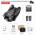 Kf610 Rc Drone 4k HD 1080P Esc Camera Optical Flow Localization 2 4g Wifi Quadcopter Toy Black 2 Batteries