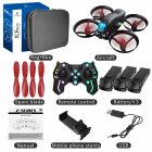 Kf615 Mini Drone 4k Hd Dual Camera 2.4g Wifi Fpv Optical Flow Positioning Cool Light Shooting Rc Qudacopter Gift For Kids 3 Batteries