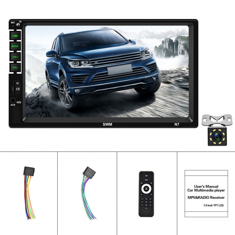 7-inch Car Stereo Mp5 Player HD Touch-screen Universal Bluetooth Aux Playback Radio Reversing