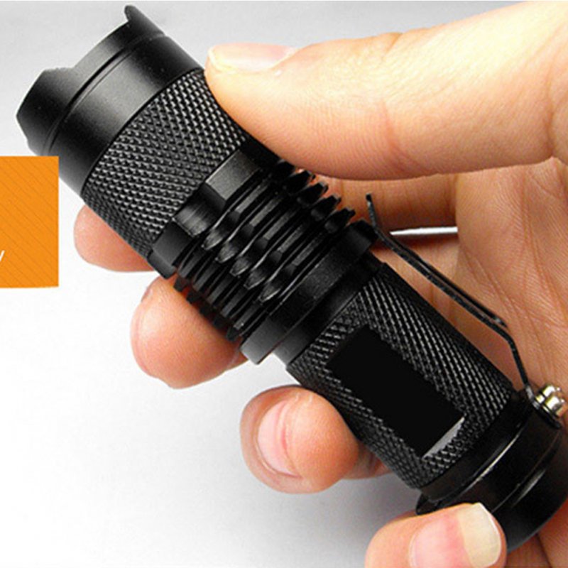 Led UV Flashlight Zoomable Waterproof Anti Slip 365nm Strong Light Aluminum Alloy Torch with Clip