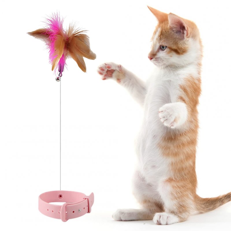 Cat Teaser Stick Pet Collar With Bells Feather Bite-resistant Feather Fishing Rod For Indoor Cats 