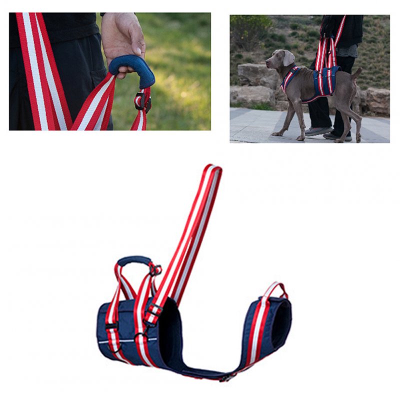 Dog Lift Harness Adjustable Soft Padded Pet Harness Rear Back Legs Helps Dog Lift Sling Carrier Blue L