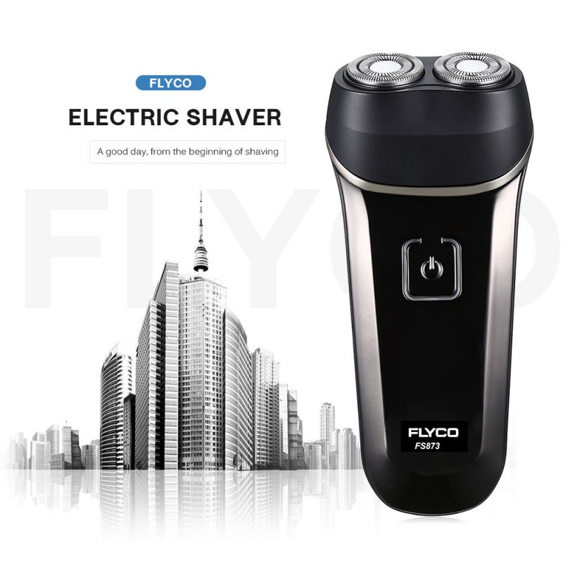 FLYCO FS873 Rechargeable Electric Shaver Razor for Men Washable Beard Trimmer Intelligent Anti-Pinch Face Care Shaving Machine black_British regulatory