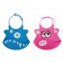 Kid Infant Baby Bibs Soft Silicone Waterproof Large Size Dripping Bibs Red monkey