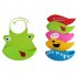 Kid Infant Baby Bibs Soft Silicone Waterproof Large Size Dripping Bibs Yellow smiley face