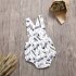 Kidlove Baby Infant Girl s Feather Printing Back Cross Rompers Sleeveless Jumpsuits
