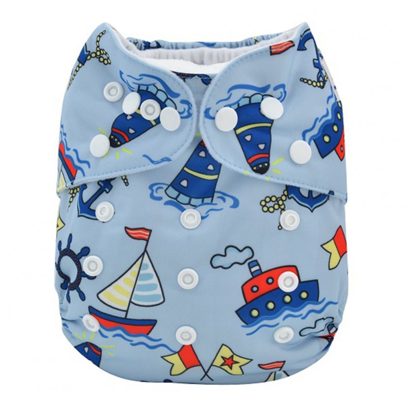 Kidlove Baby Infant Lovely Printing Washable Soft 3 layer Structures Cloth Diaper Pants with Snap Closure, Adjustable 3 Size, Waterproof
