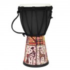 Kids African Drum Musical Educational Percussion Instrument Musical Toy 4 Inch Sheepskin Surface For Home Party Supplies African Totem-4 inches