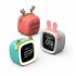 Kids Alarm Clock Cute Tv Night Light Alarm Clock For Children Desk Clock Rechargeable Battery Operated gray