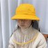 Kids Anti Droplets Yellow Children Protective Hat Cap With Face Guard Sunproof Dustproof Little yellow hat One size