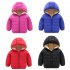 Kids Baby Boys Girls Candy Color Long Sleeve Thicken Cotton Padded Coat Outerwear rose Red 120cm