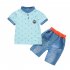 Kids Baby Boys Short Sleeve T shirt Denim Shorts Set