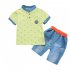 Kids Baby Boys Short Sleeve T shirt Denim Shorts Set
