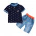 Kids Baby Boys Short Sleeve T shirt Denim Shorts Set