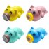 Kids Bicycle Led Piggy Headlight Horn Bell Usb Rechargeable Bike Flashlight Safety Warning Lamp Flashlight Cycling Equipment Blue   Coffee Mouth   