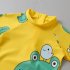 Kids Boys Cartoon Dinosaur One piece Swimsuit Quick drying Sun Protection Short Sleeve Swimwear Bathing Suit blue 5 6Y L