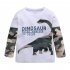 Kids Boys Cartoon Dinosaur Pattern Printing Cotton Long Sleeve T shirt Camouflage dinosaur 5