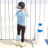 Kids Boys Cartoon Sunscreen Quick Dry Swimming Long Sleeve Tops Trousers  blue 4XL