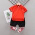 Kids Boys Cotton Embroidered Shirt with Elephant Printing   Shorts for Baby Orange 80cm