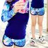 Kids Boys Girls Sunscreen Long Sleeve Quick Dry Muslim Swimsuit for Diving Dark blue 3XL