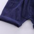 Kids Boys Short sleeve Suit Rabbit Print Single Breasted T shirt Shorts Two piece Set Summer Casual Outfits blue 18 24M 90cm