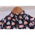 Kids Boys Short sleeve Suit Rabbit Print Single Breasted T shirt Shorts Two piece Set Summer Casual Outfits black 3 4Y 110cm